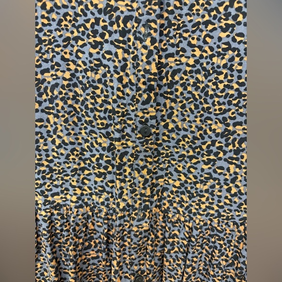 Ripe Maternity Dress button down animal print collared long sleeve comfy size XS - Picture 3 of 8